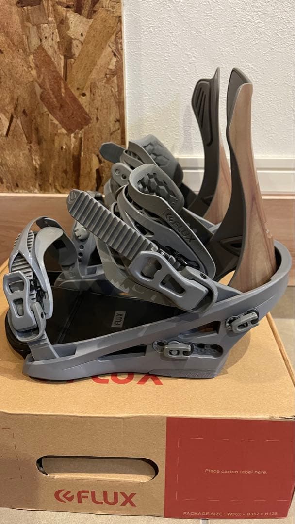 FLUX DS men's Mサイズ　スノーボード ビンディング 木目調