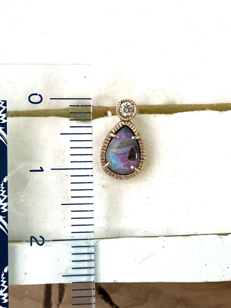 Tatsuo Nagahata タツオ ナガハタ　ボルダーオパール　ピアス