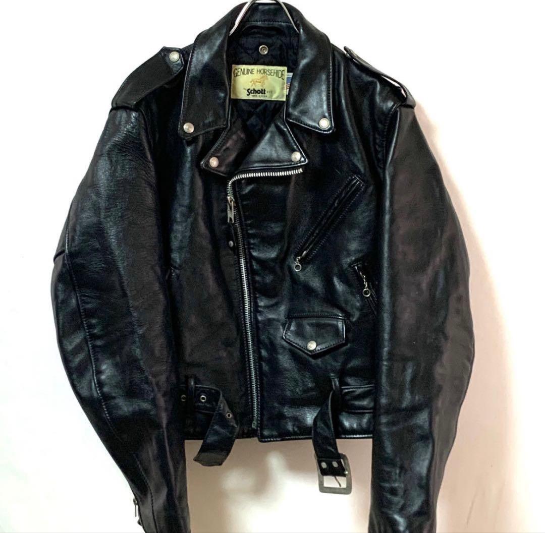 値下げ交渉可 schott ショット ダブルライダース　ホースハイド 42