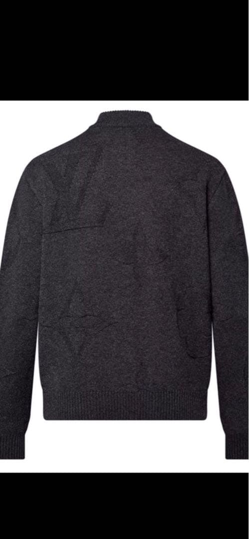 本物 ルイヴィトン 新作 ジャカード モノグラム ジップアップ ニット セーター