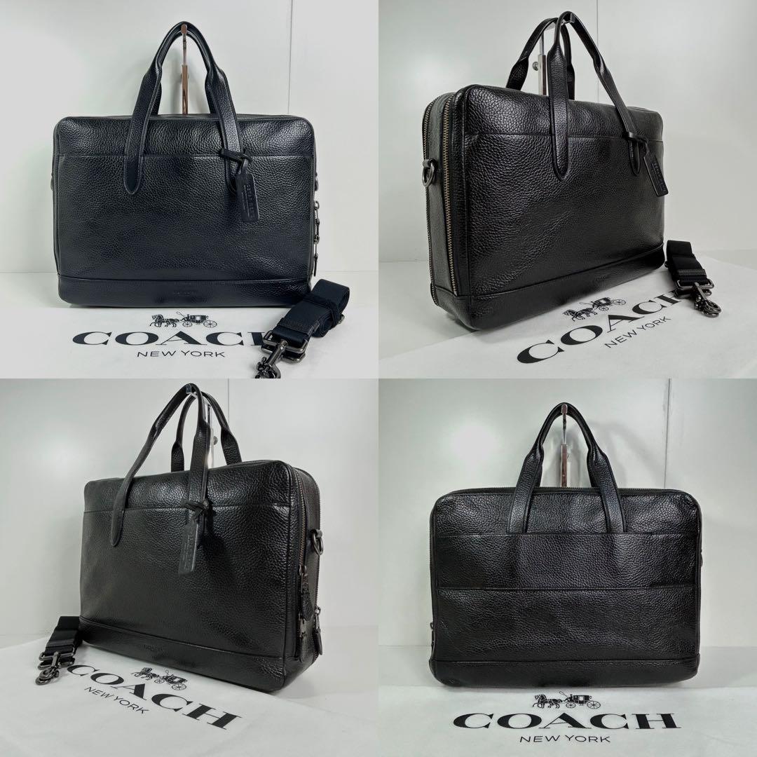 ✅【良品】定価11万　メンテ済み　コーチ　ビジネスバッグ　COACH レザー
