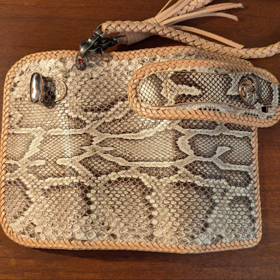 GODANE ゴダン 天然 ダイヤモンドパイソン ウォレット革 長財布