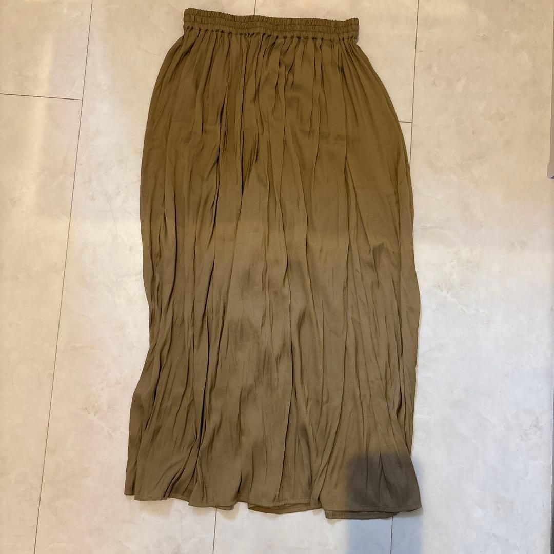 値下げ新品アーバンリサーチ割繊ラップギャザースカーチョ ベージュ