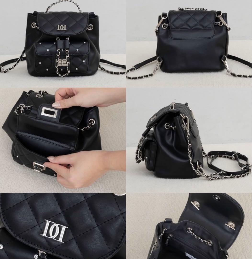 Darich キルティングビジューミニリュック ブラック BLK 黒 ダーリッチ