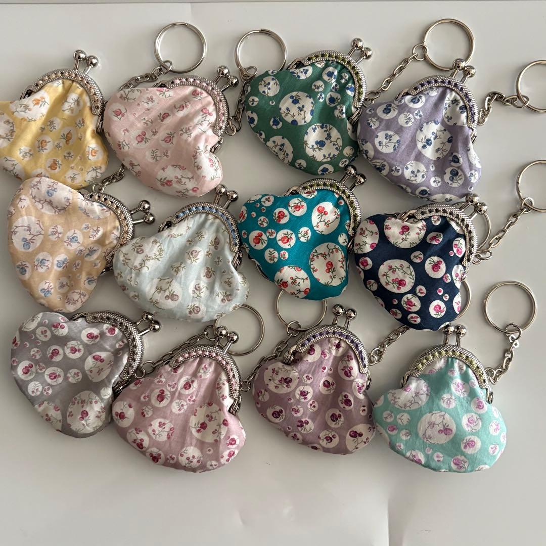 リバティ ハンドメイド がま口キーホルダー24個