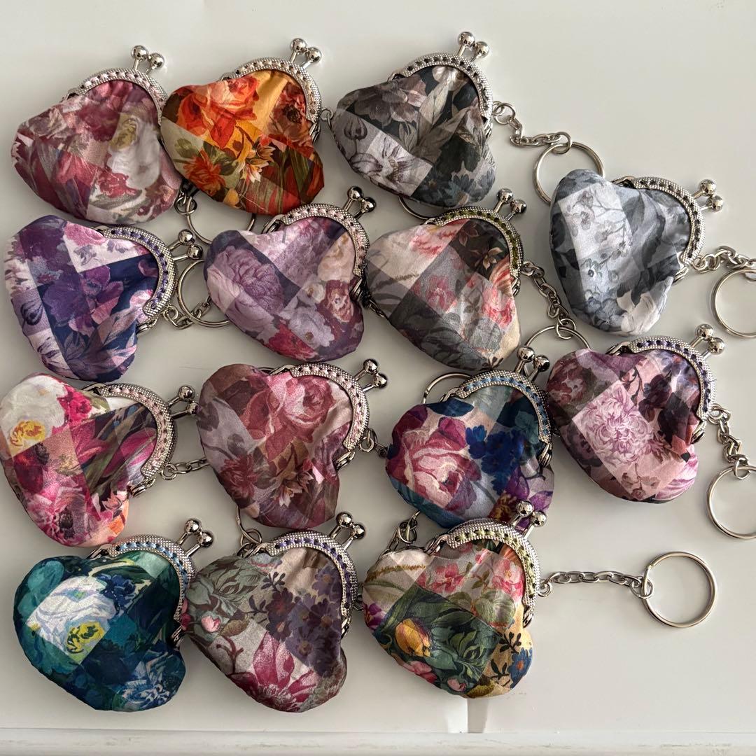 リバティ ハンドメイド がま口キーホルダー24個