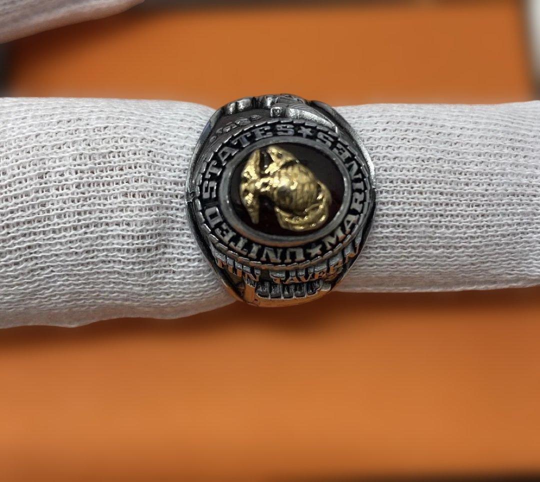 T*R様 超希少♪アメリカ海兵隊 ヴィンテージ カレッジリング 925 クレスト