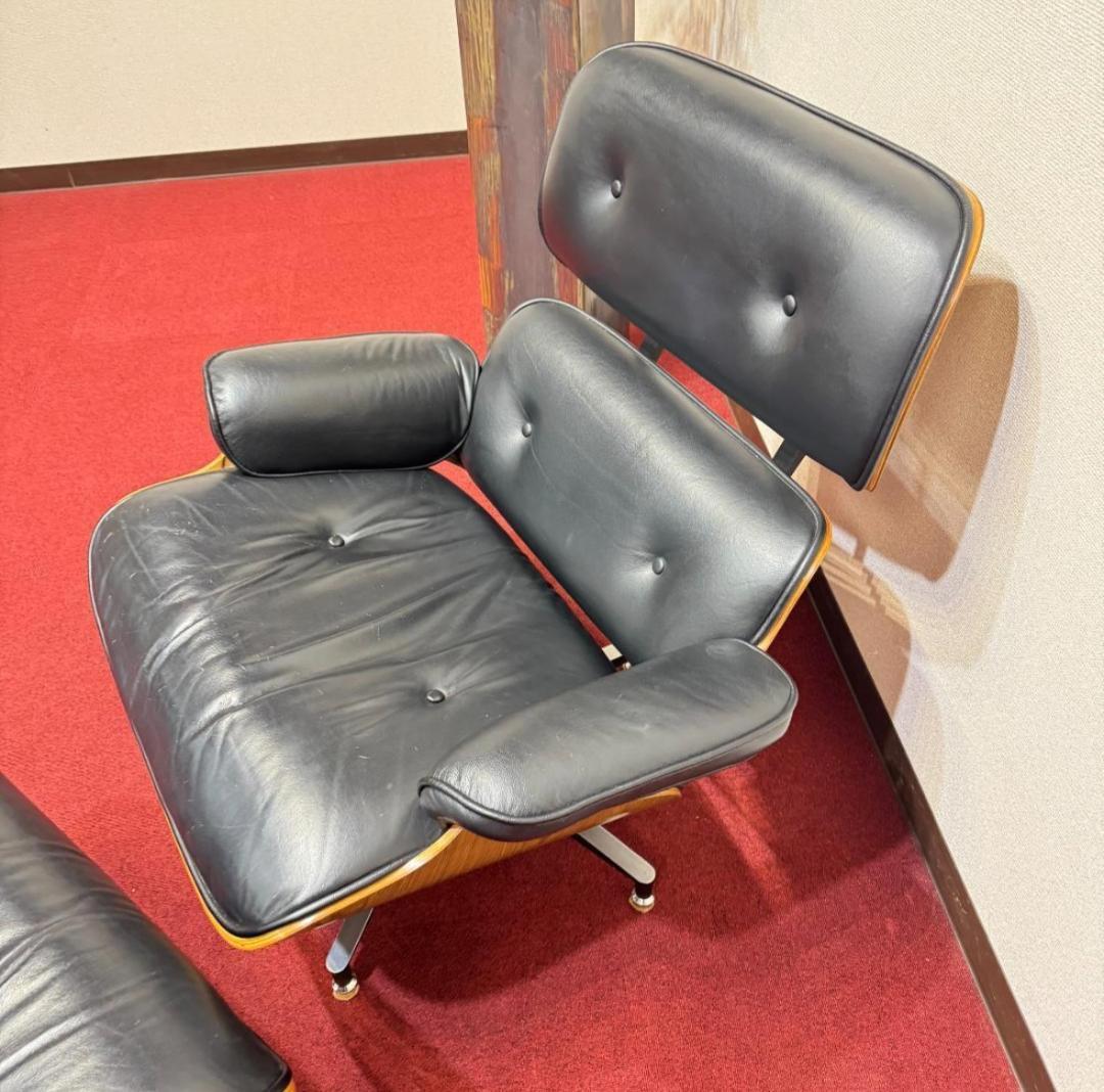 東京23区送料無料　美品ラウンジチェアー＆オットマン　ハーマンミラーシール無し
