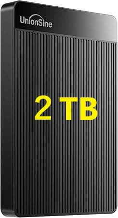 【新品未開封】UnionSine 2TB 外付けハードディスク USB接続