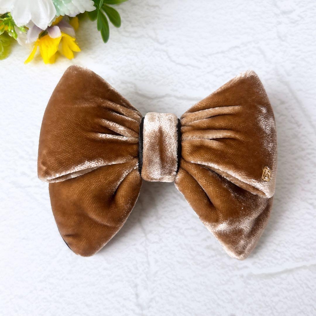 《希少50th記念》Alexandre De Paris ベロアリボン バレッタ