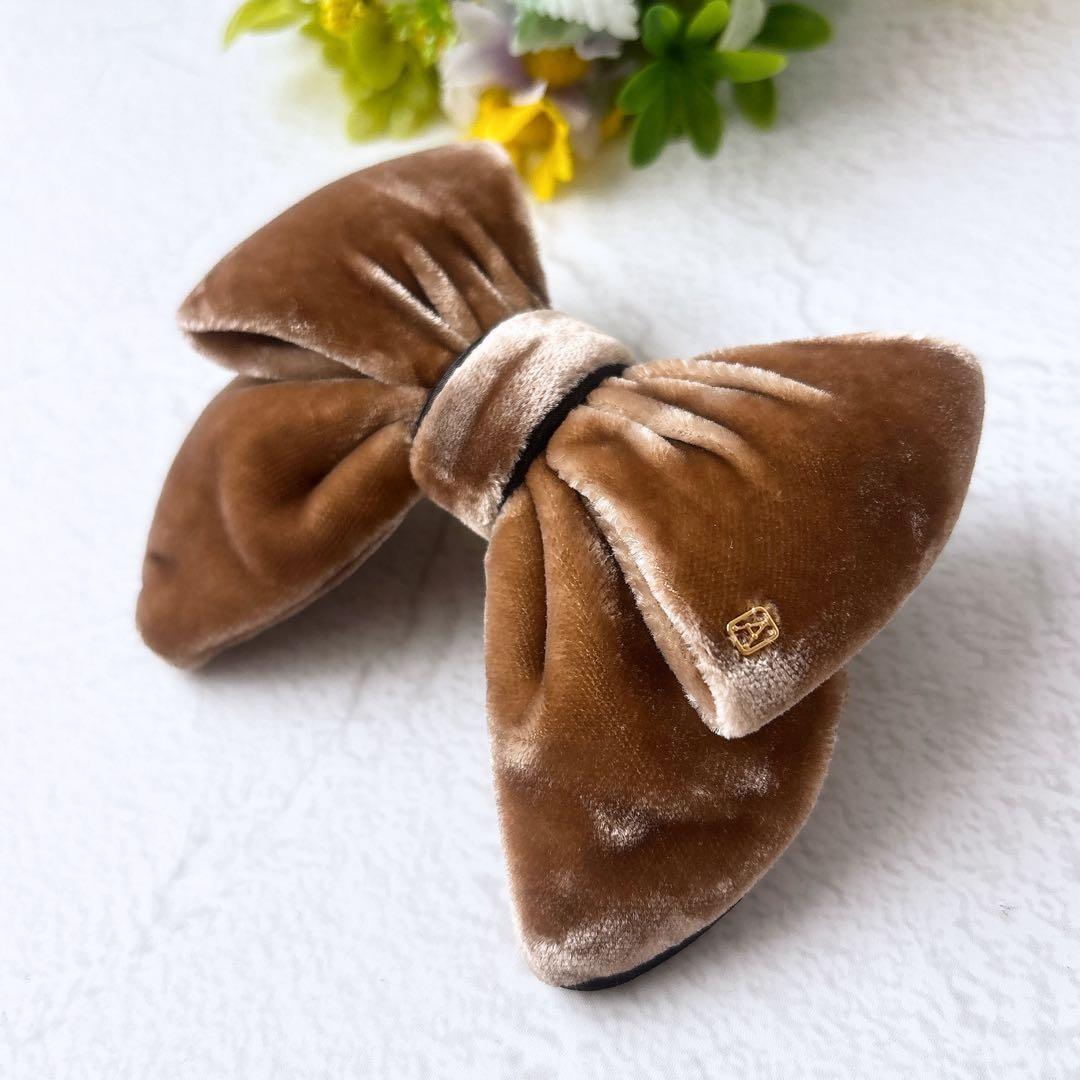 《希少50th記念》Alexandre De Paris ベロアリボン バレッタ