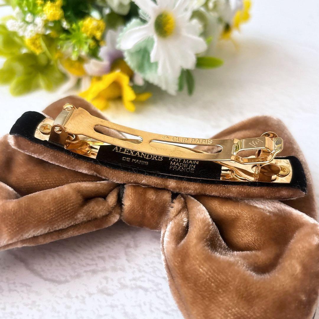 《希少50th記念》Alexandre De Paris ベロアリボン バレッタ