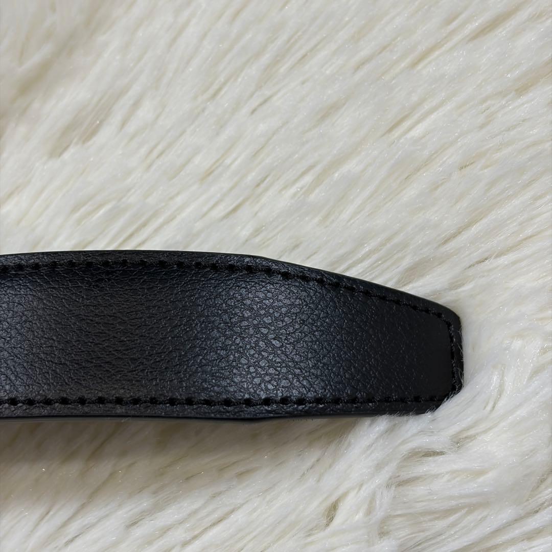 【新品同様】モンブラン レザーベルト 10FAP 本革 5ホール 黒 ビジネス