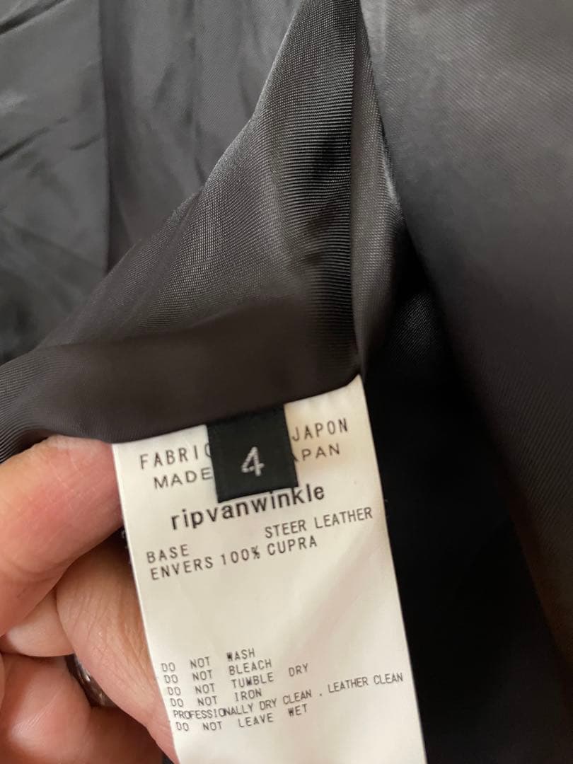 ripvanwinkle ネイビー スエードレザー ジャケット