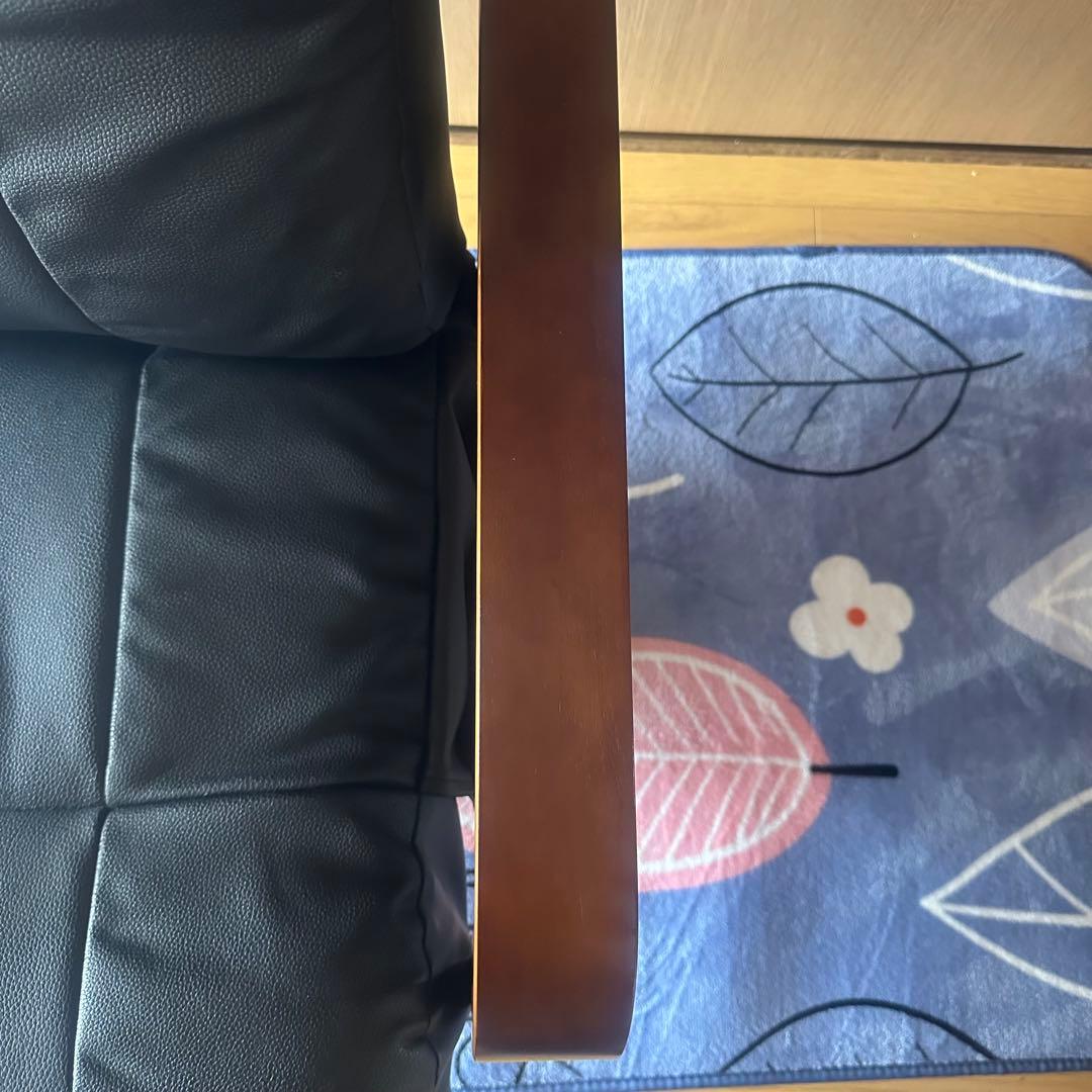 リクライニング 1人掛けソファ 黒