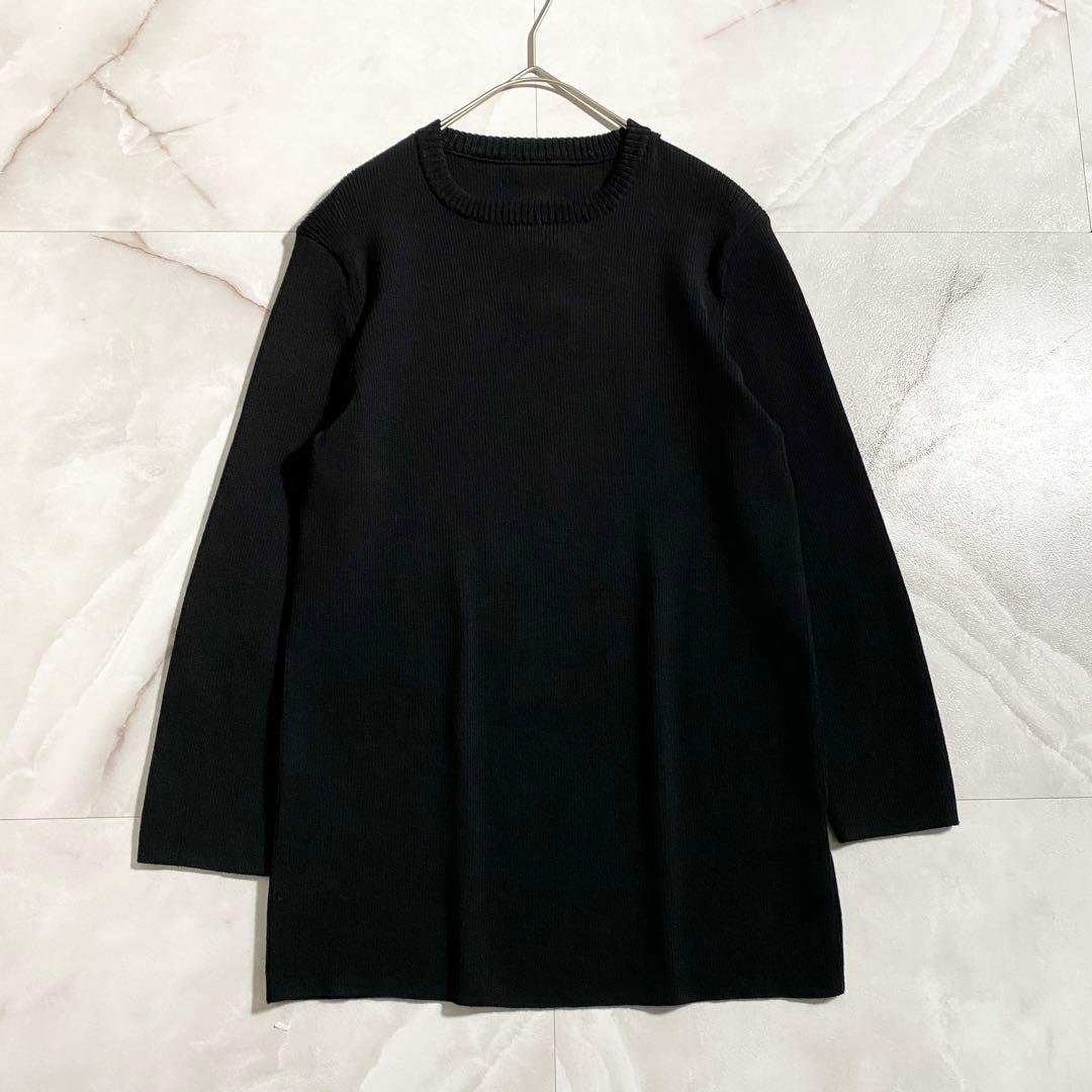 A18148 美品 muse journey リブクルーネックニット ブラック