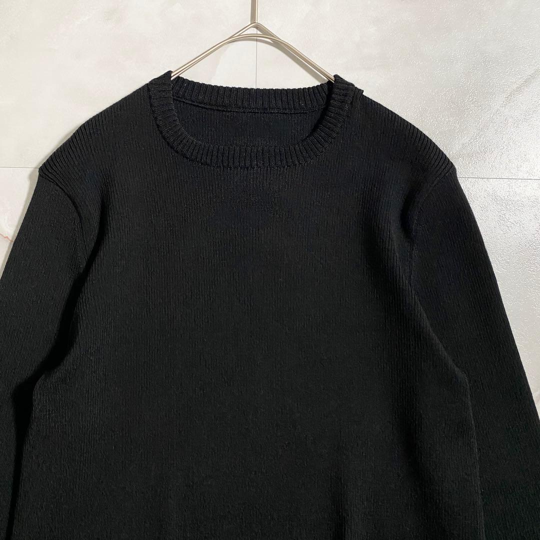 A18148 美品 muse journey リブクルーネックニット ブラック