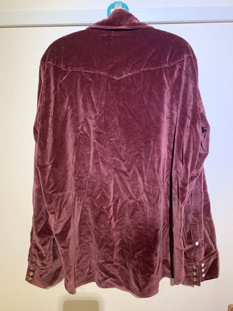【WYTHE / ワイス】 wythe newyork ベロアシャツ Ｌ