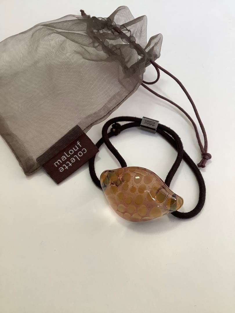 コレットマルーフ　グラスポニー　ライトイエロー　約4.5㎝　袋付き