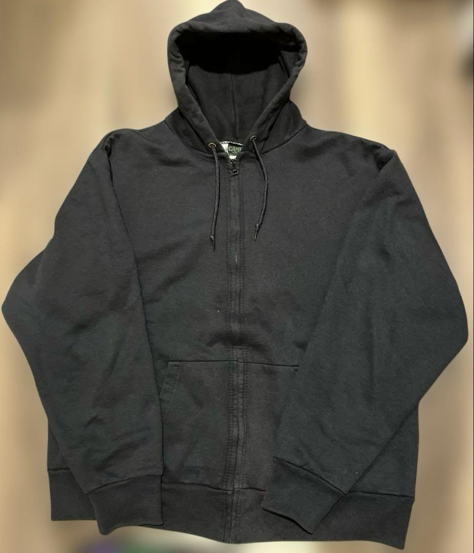 90s USA製 CAMBER 裏サーマル ジップパーカー　ブラック