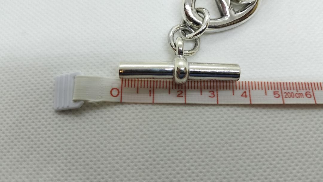 TGM超サイズ　シルバー925 アンカーチェーン ブレスレット　メンズ　９コマ