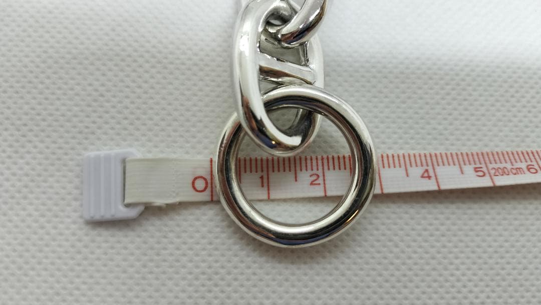 TGM超サイズ　シルバー925 アンカーチェーン ブレスレット　メンズ　９コマ