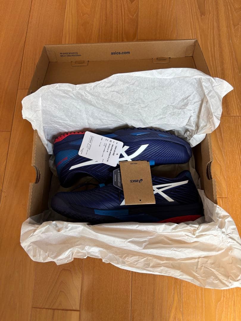 新品同様［アシックス］ソリューションスピードＦF2オムニクレーコート26.5cm