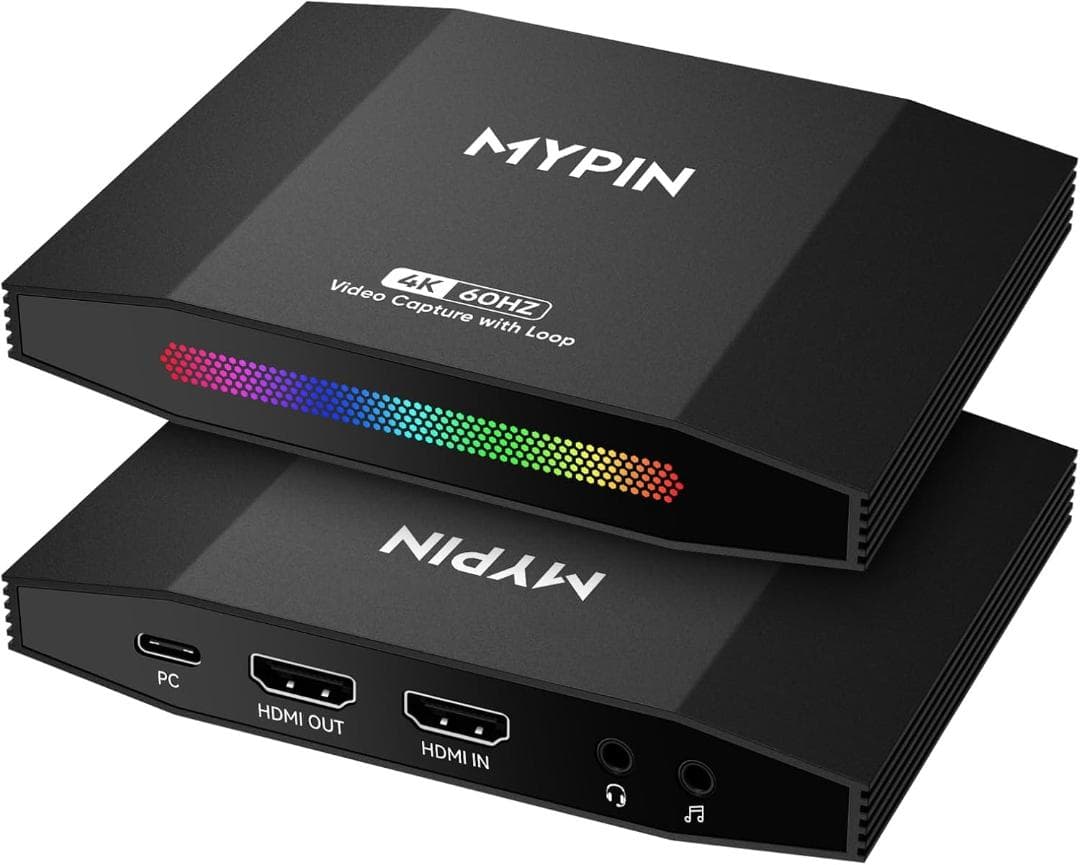 【開封済・未使用】MYPIN 4K 60fps HDMI ビデオゲームキャプチャ