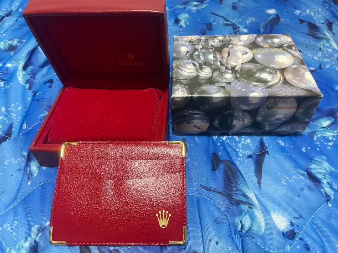 ロレックス レザー カードケース 赤