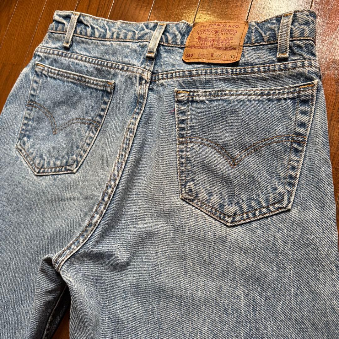 【90s】Levi's 550 USA製 ストーンウォッシュ W36 L30