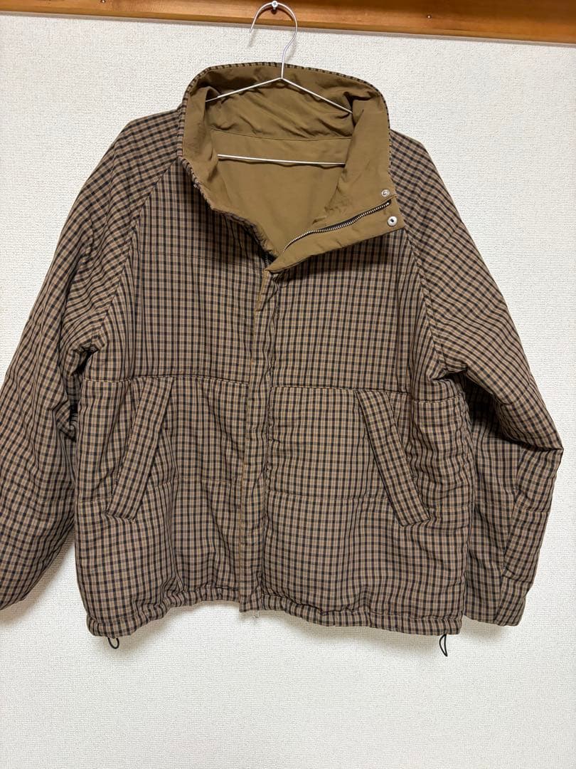 【♡♡♡さん専用】kastane チェック中綿リバーシブルアウター ブラウン　M