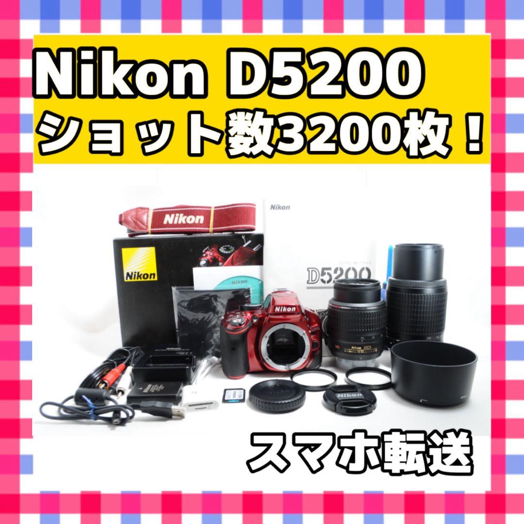 ショット数3700枚❤️Nikon D5200❤️ダブルレンズ❤️一眼レフカメラ