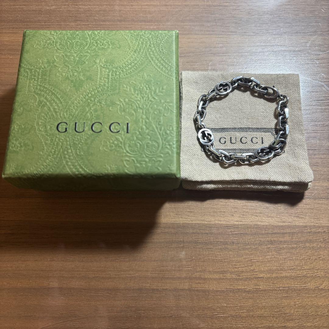 正規品　GUCCI　インターロッキング　ブレスレット　19号