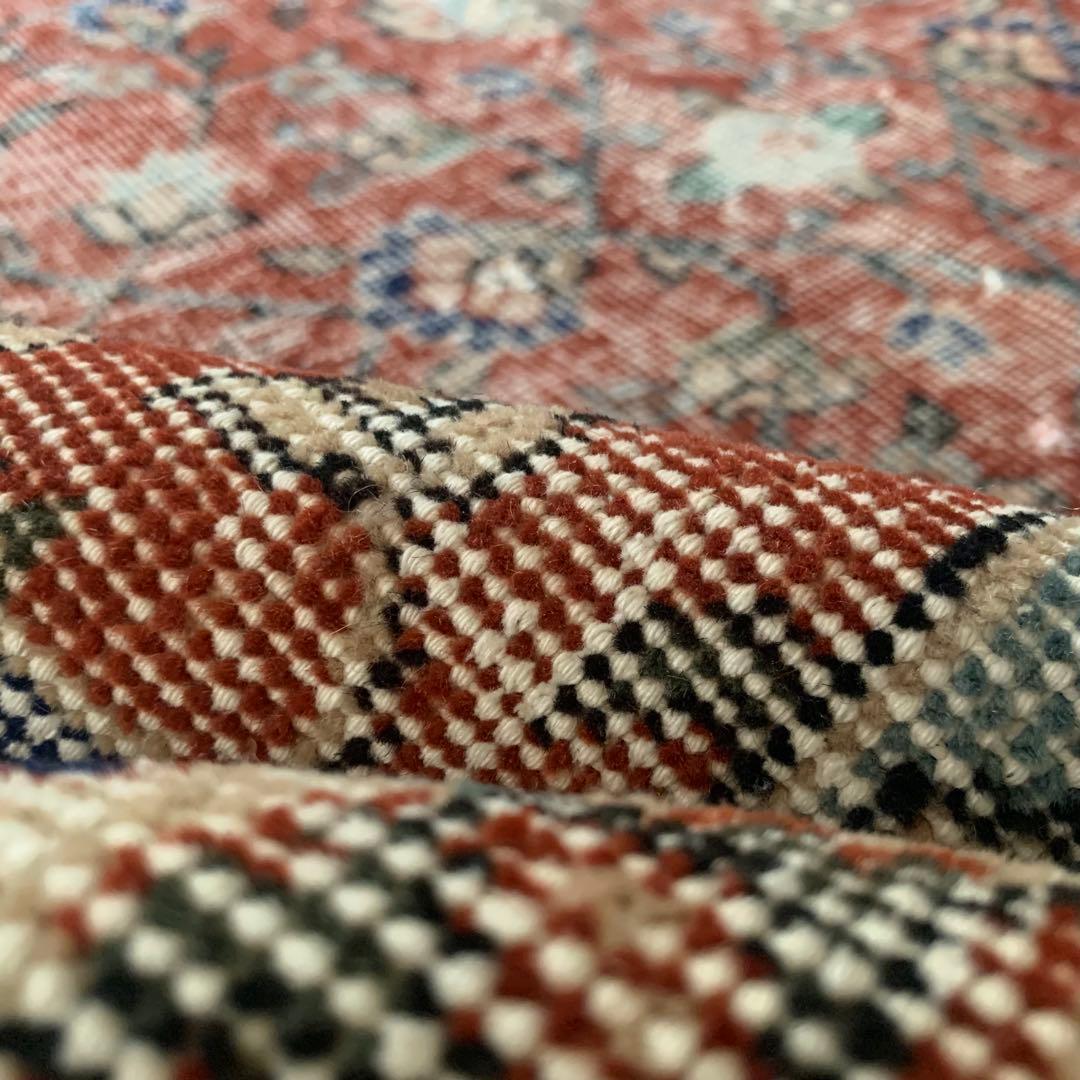 hi89　超大判　250×139 トルコヴィンテージラグ　テラコッタレッド