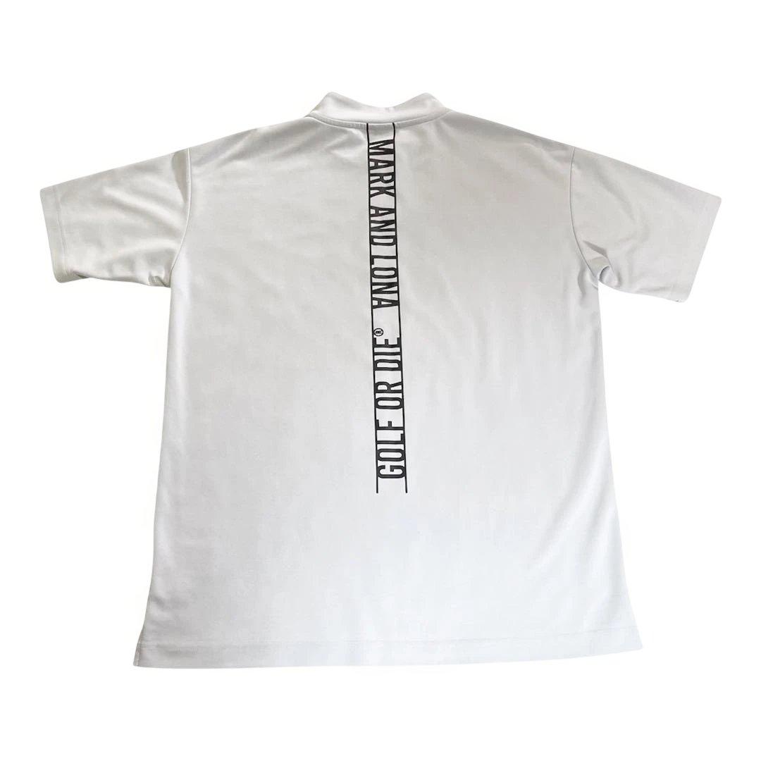ワ*ー様 MARK&LONA モックネック　半袖 Tシャツ スカル　ゴルフ　L