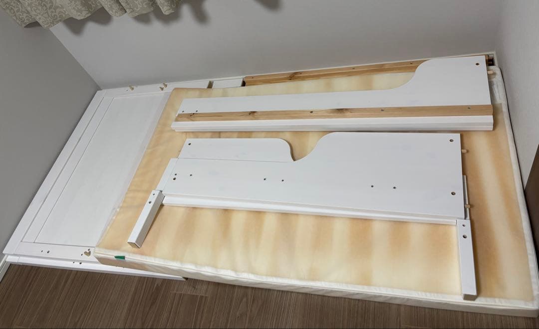 【引き取り専用】IKEA 子供用 伸長式ベッド ホワイト スンドヴィーク