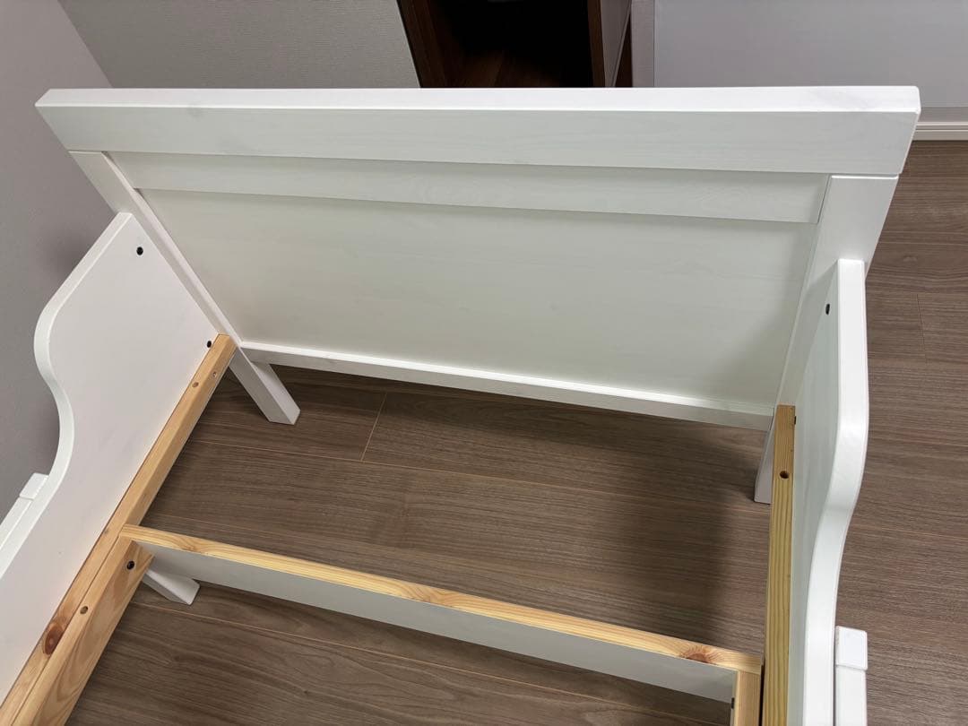 【引き取り専用】IKEA 子供用 伸長式ベッド ホワイト スンドヴィーク