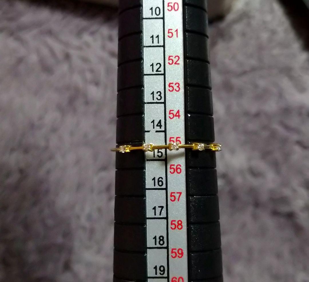 美品　K18 ダイヤモンドリング 0.03ct　サイズ14,5〜15