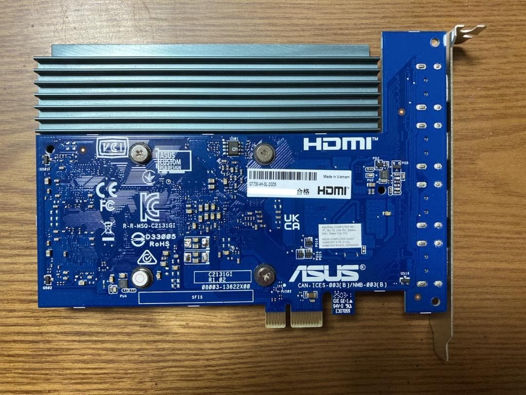 【4台モニタ出力】ASUS グラフィックボード GT730-4H-SL-2GD5