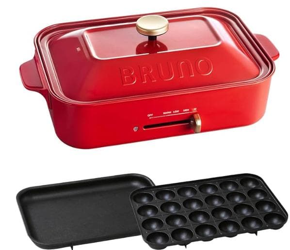【新品・未使用】BRUNO コンパクト ホットプレート BOE021 RD