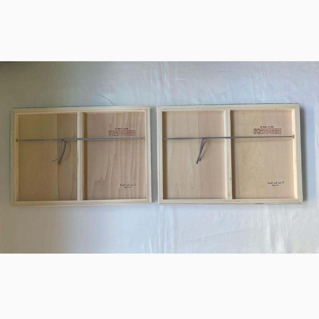 レジンアート　2連パネル　ウェットサンドシリーズ　海アート　オーシャンパネル