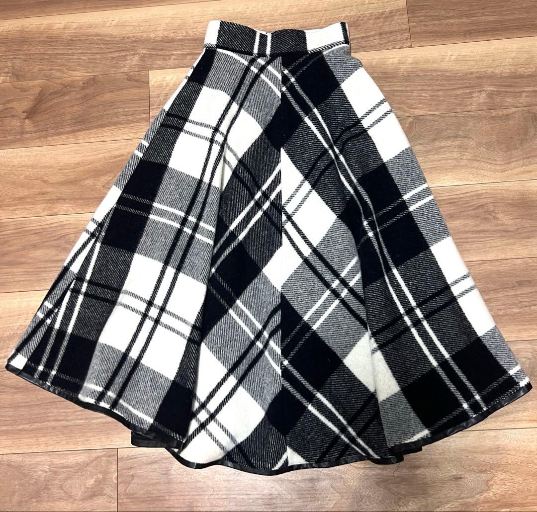 sheller シェリエ BIGチェックロングスカート