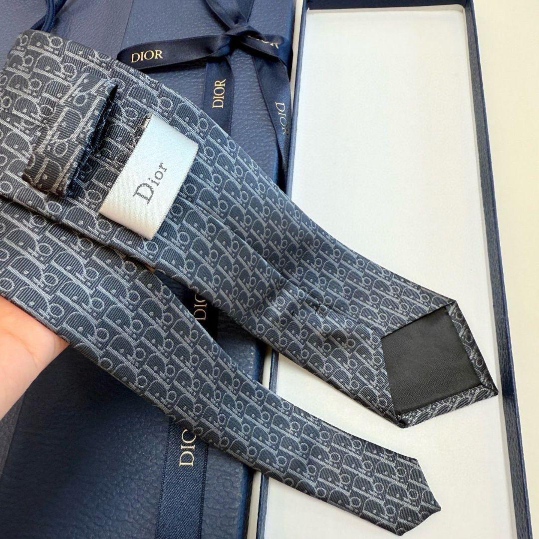 Dior オブリーク ネクタイ グレー