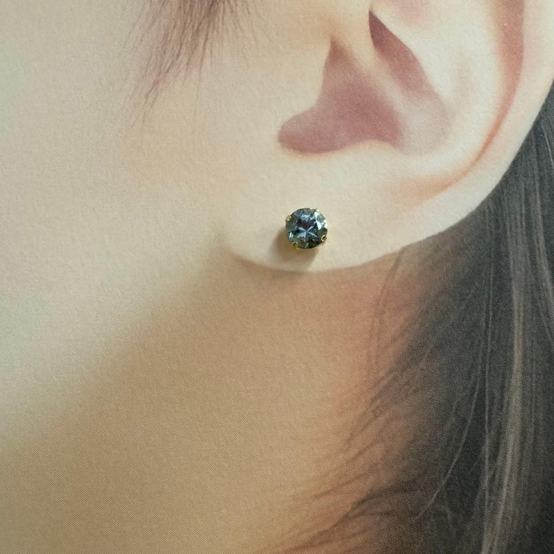[お客] ◆新品◆ k18 アクアマリン　ピアス
