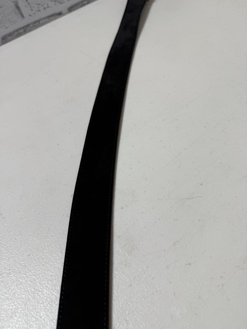 CELNE セリーヌ　ブラックスエードベルト 金色バックル