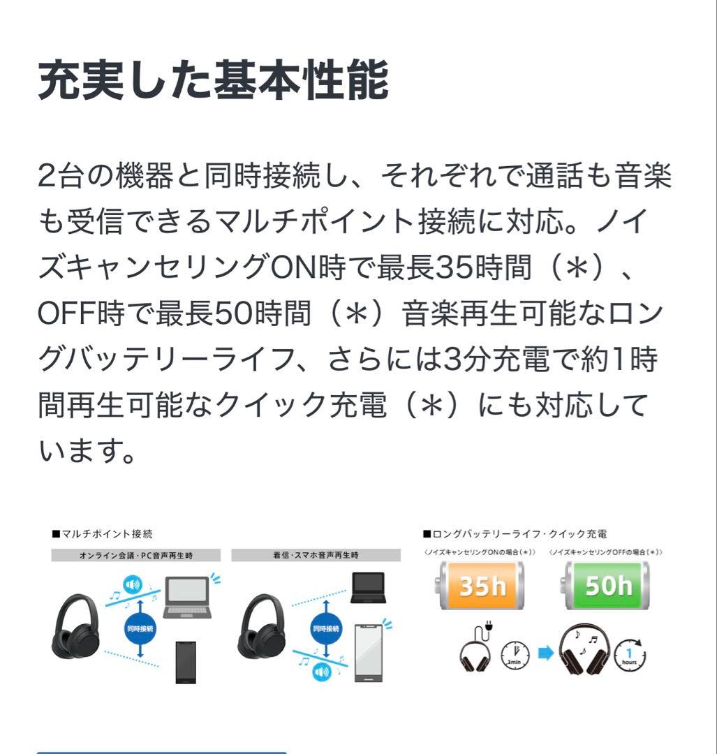 SONY ワイヤレスヘッドホン WH-CH720N ピンク 新品未使用