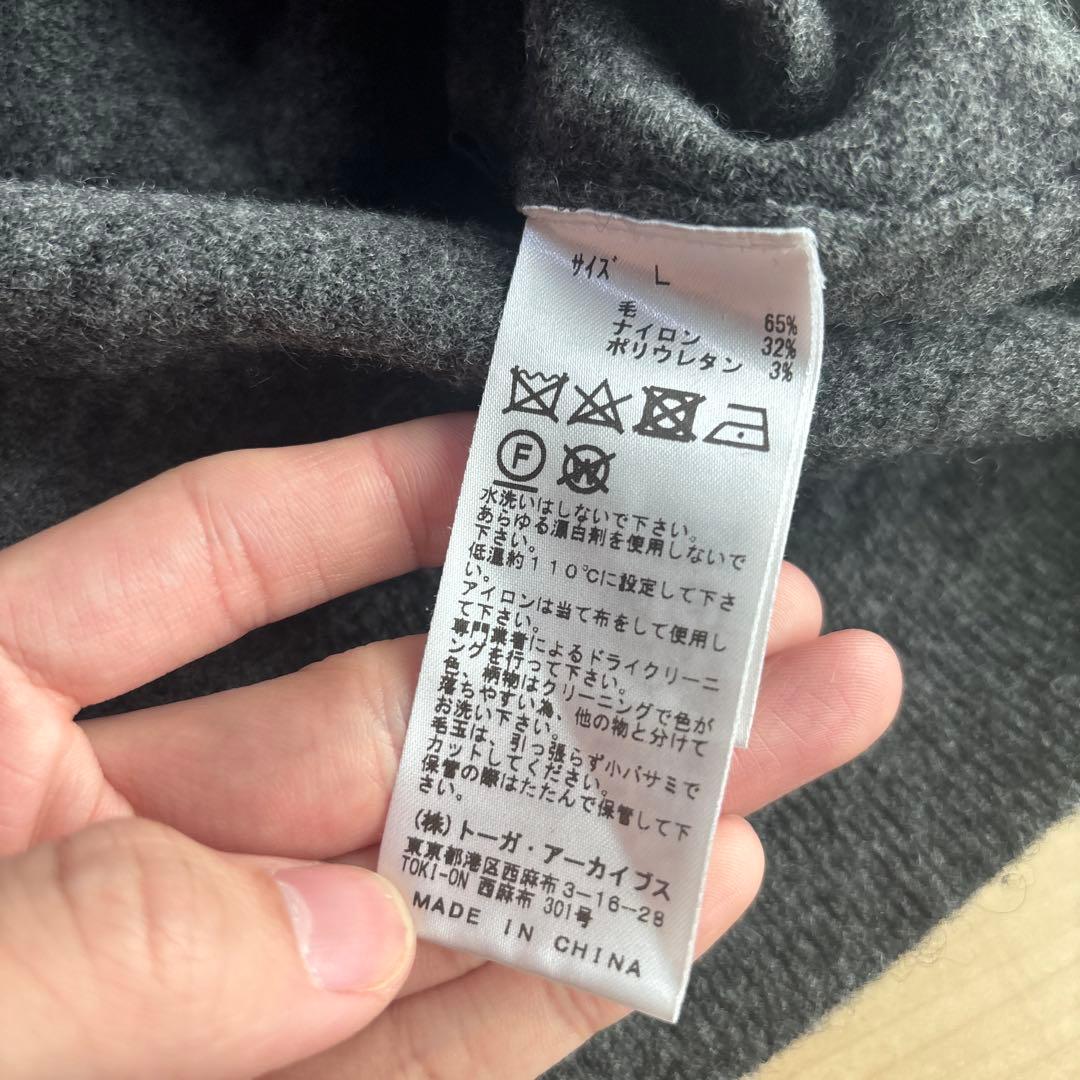 TOGA ARCHIVES ホールプルオーバーニット グレー ウール