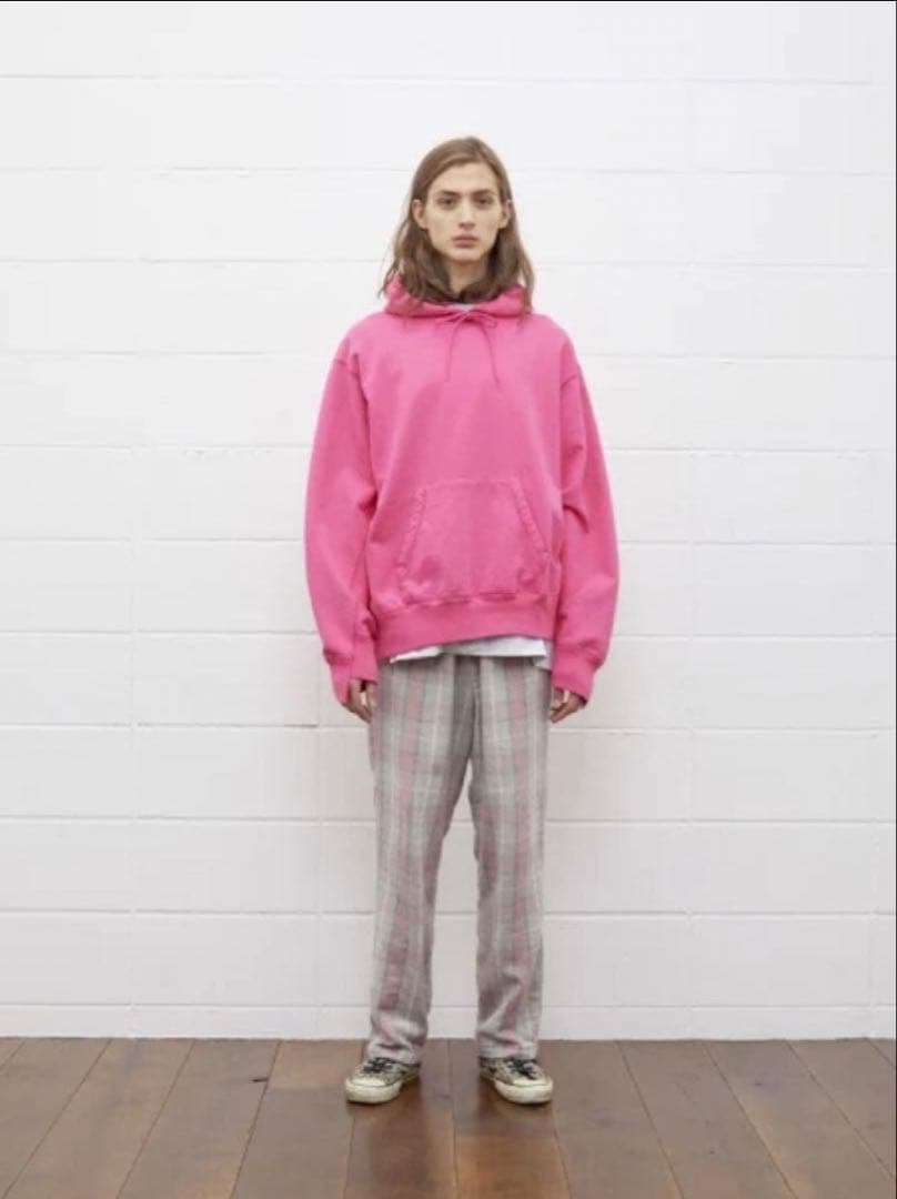 UNUSED ピンク フーディー 未使用　スエット　パーカー　US1955