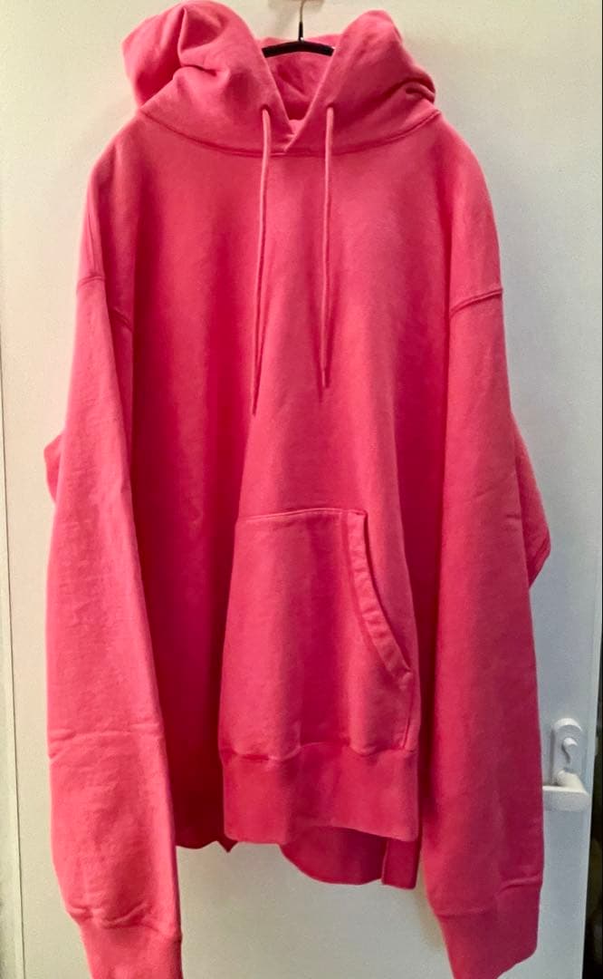 UNUSED ピンク フーディー 未使用　スエット　パーカー　US1955