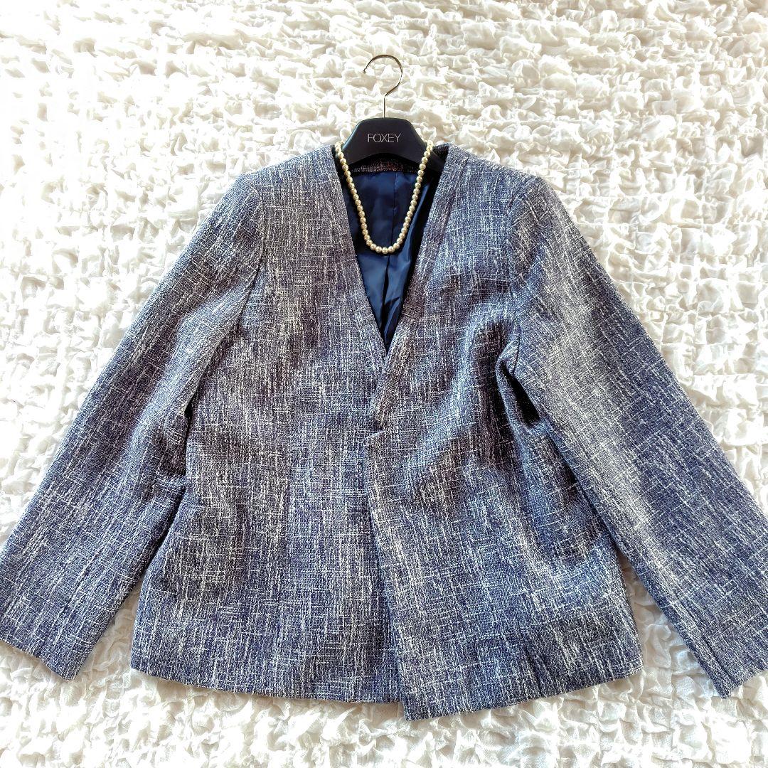 美品　23区　Flolia　48　セットアップ　ツイードジャケット　パンツスーツ